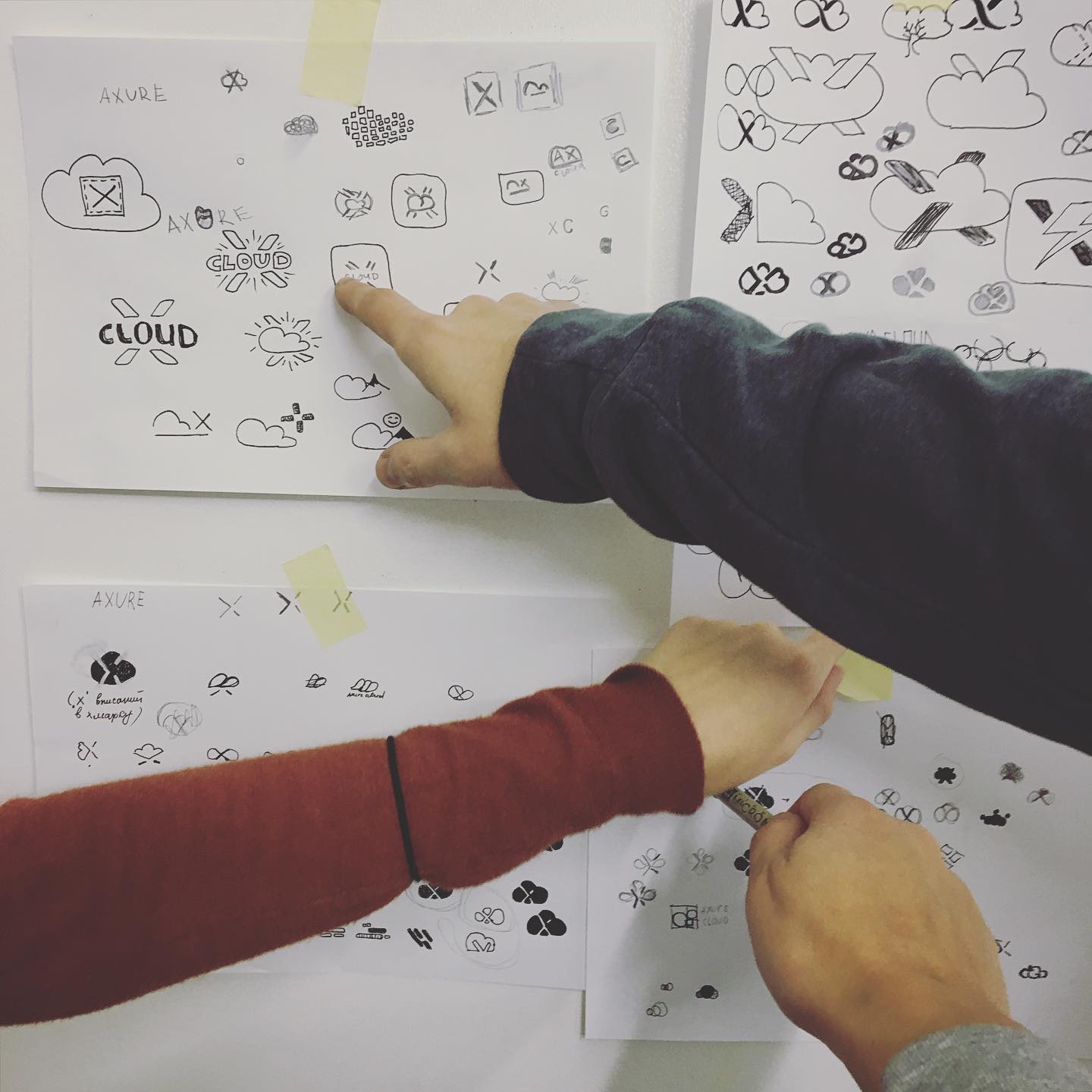 Brand identity system in use